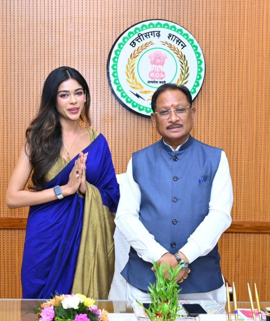 CG News: मुख्यमंत्री विष्णु देव साय से Miss India CG 2026 अनुष्का सोन की मुलाकात, नारी सशक्तिकरण पर हुई चर्चा