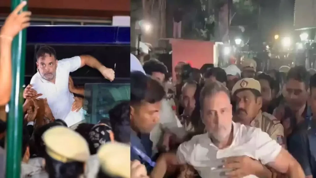 जंतर-मंतर मार्च पर पुलिस का एक्शन, राहुल गांधी और प्रियंका गांधी समेत विपक्षी सांसद हिरासत में